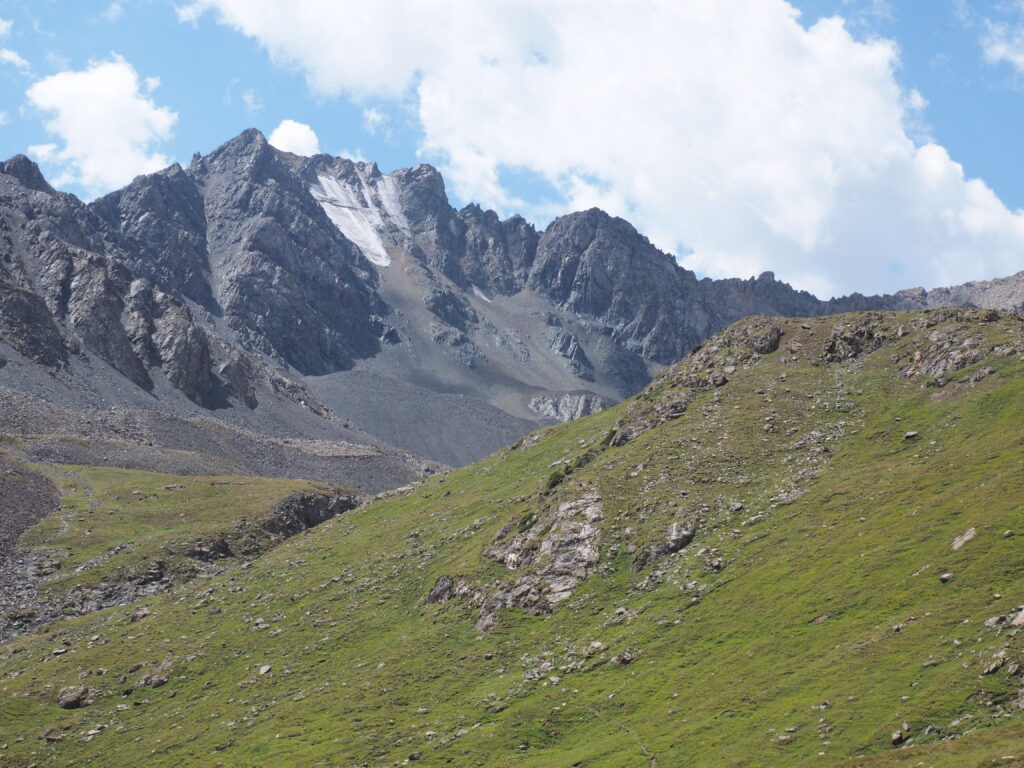アルティンアラシャン万年雪が見える